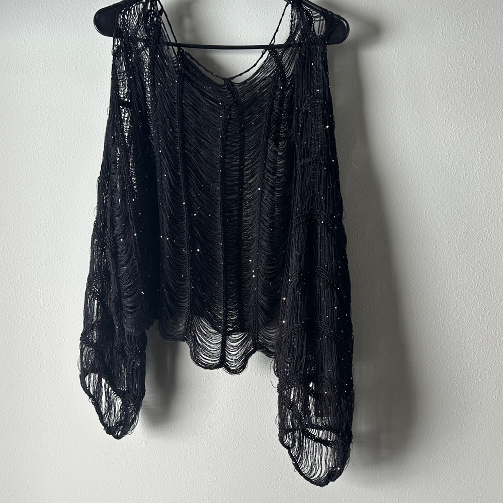 Black Sheer Top